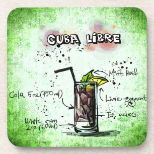 Cuba Libre Drink Recipe Getränkeuntersetzer