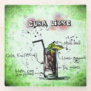 Cuba Libre Drink Recipe Glasuntersetzer