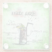 Cuba Libre Drink Recipe Glasuntersetzer (Rückseite)