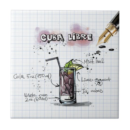 Cuba Libre Fliese (Vorderseite)