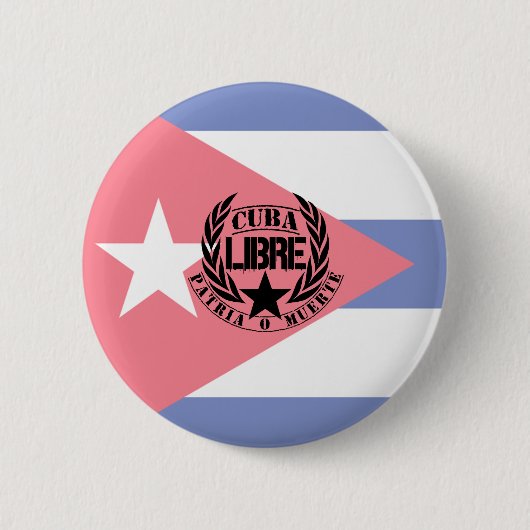 Cuba Libre Motto Laurels Button (Vorderseite)
