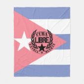 Cuba Libre Motto Laurels Fleecedecke (Vorderseite)