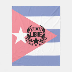 Cuba Libre Motto Laurels Fleecedecke
