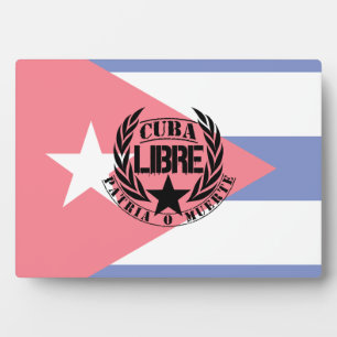 Cuba Libre Motto Laurels Fotoplatte