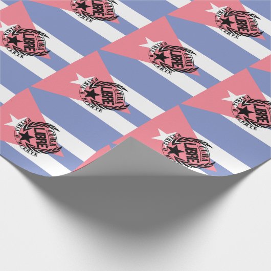 Cuba Libre Motto Laurels Geschenkpapier (Ecke)