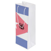 Cuba Libre Motto Laurels Geschenktüte Für Weinflaschen (Rückseite Schrägansicht)