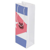 Cuba Libre Motto Laurels Geschenktüte Für Weinflaschen (Vorderseite Schrägansicht)