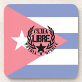Cuba Libre Motto Laurels Getränkeuntersetzer (Vorderseite)