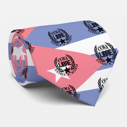 Cuba Libre Motto Laurels Krawatte (Gerollt)