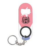 Cuba Libre Motto Laurels Mini Flaschenöffner (Vorderseite)