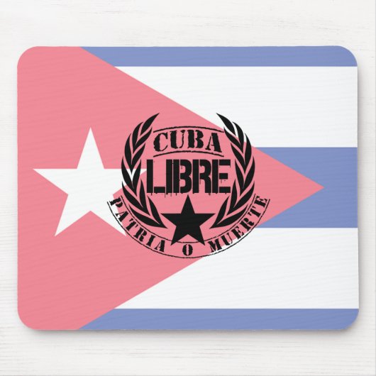 Cuba Libre Motto Laurels Mousepad (Vorne)