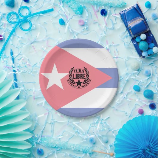 Cuba Libre Motto Laurels Pappteller (Party)