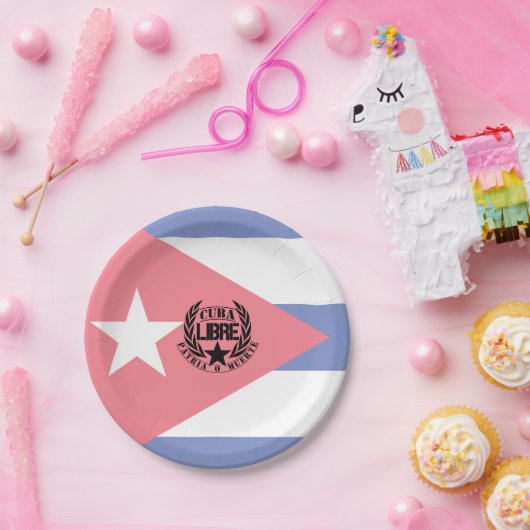 Cuba Libre Motto Laurels Pappteller (Party)