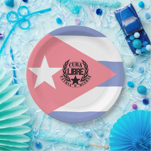 Cuba Libre Motto Laurels Pappteller (Party)