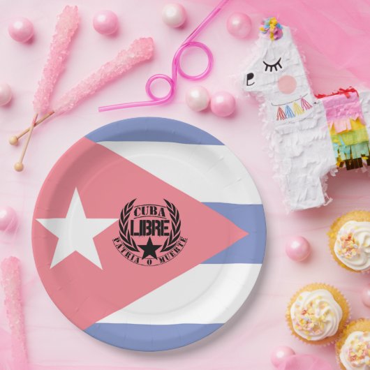 Cuba Libre Motto Laurels Pappteller (Party)