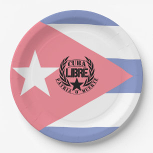 Cuba Libre Motto Laurels Pappteller