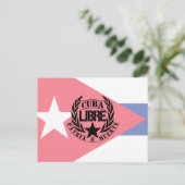 Cuba Libre Motto Laurels Postkarte (Stehend Vorderseite)