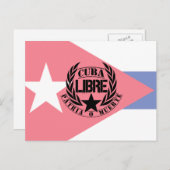 Cuba Libre Motto Laurels Postkarte (Vorne/Hinten)