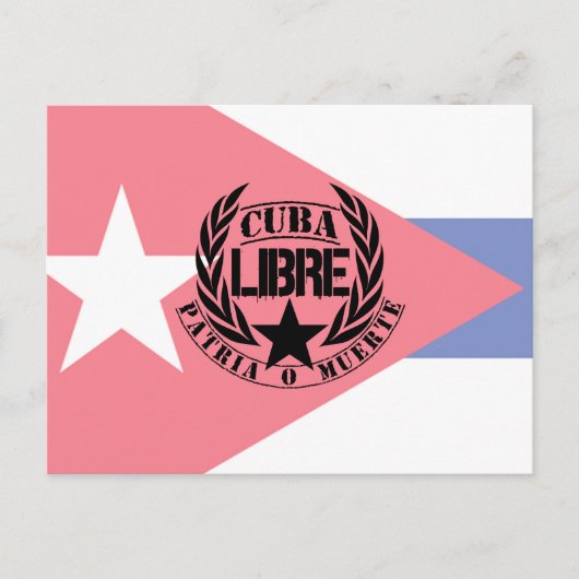 Cuba Libre Motto Laurels Postkarte (Vorderseite)