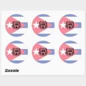 Cuba Libre Motto Laurels Runder Aufkleber (Blatt)