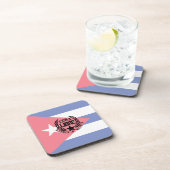 Cuba Libre Motto Laurels Untersetzer (Rechte Seite)