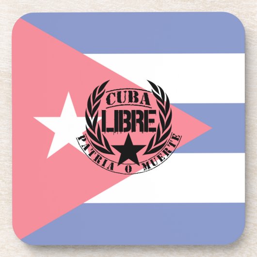 Cuba Libre Motto Laurels Untersetzer (Vorderseite)
