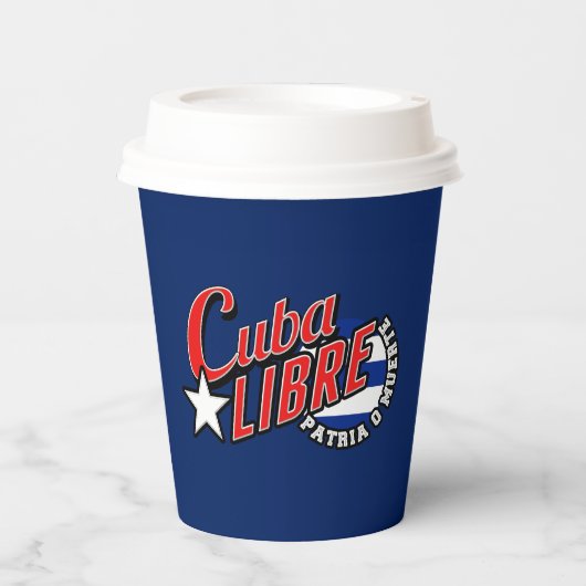 Cuba Libre Motto Pappbecher (Vorderseite)
