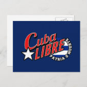 Cuba Libre Motto Postkarte (Vorne/Hinten)