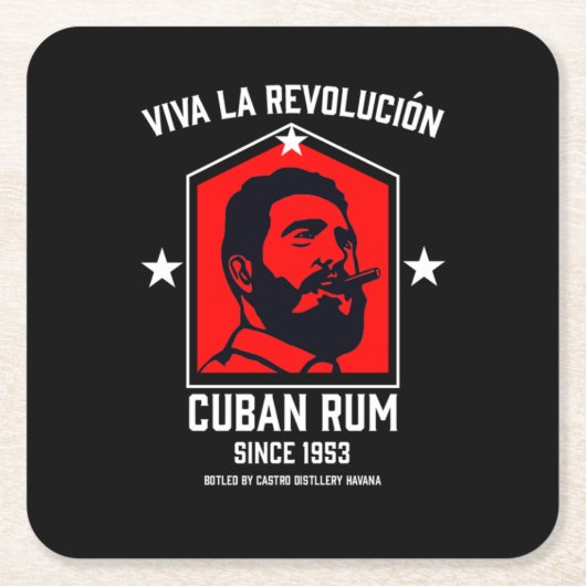 Cuba Libre Rum Drinkers Revolution Untersetzer (Vorderseite)