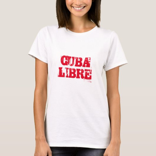 Cuba Libre SOS Kuba Roter T - Shirt (Vorderseite)