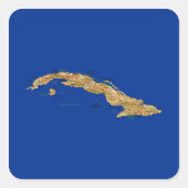 Cuba Map Sticker (Vorderseite)