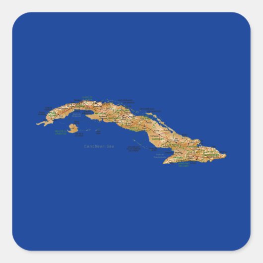 Cuba Map Sticker (Vorderseite)