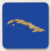 Cuba Map Untersetzer (Vorderseite)