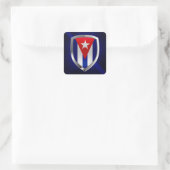 Cuba Mettalic Emblem Quadratischer Aufkleber (Tasche)