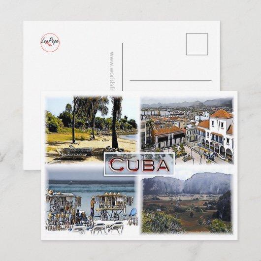 Cuba - Mosaic - Postkarte (Vorne/Hinten)