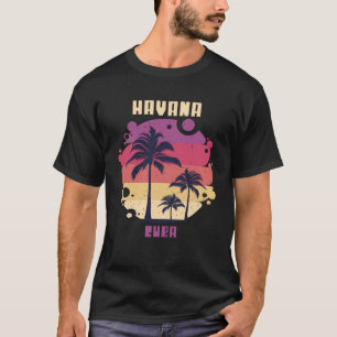 Cuba Palm Surfing Havana Ocean Vacation T-Shirt