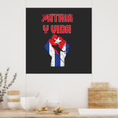 Cuba Patria Y Vida Kuba Flaggen Poster Wall Art (Küche)