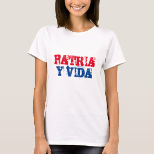 Cuba Patria y vida SOS Kuba Rot Blau T-Shirt