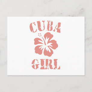 Cuba Pink Girl Postkarte