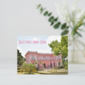 Cuba Pink Mansion Postkarte (Stehend Vorderseite)
