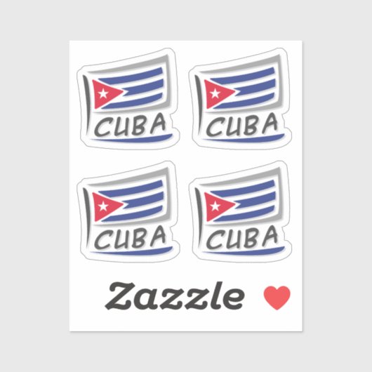 Cuba Pride X Flag Aufkleber (Blatt)