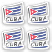 Cuba Pride X Flag Aufkleber (Vorderseite)