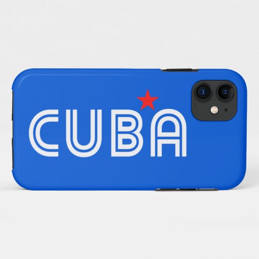 Cuba Retro Case-Mate iPhone Hülle (Rückseite (Horizontal))