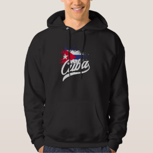 Cuba Retro Flag Vintager 70er 80er Sportdesign Hoodie