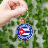 Cuba Round Emblem Schlüsselanhänger (Hand)