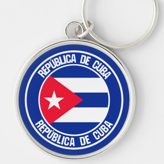 Cuba Round Emblem Schlüsselanhänger (Vorne)