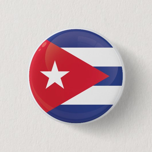 Cuba Round-Icon-Flagge Button (Vorderseite)