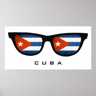 Cuba Shades, benutzerdefinierte Text- und Farbpost Poster