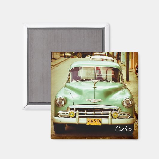 Cuba Square Magnet (Vorderseite/Rückseite)