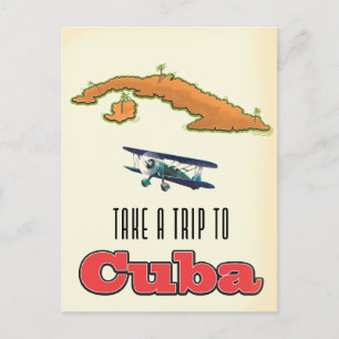 Cuba Vacation Poster Ankündigungspostkarte